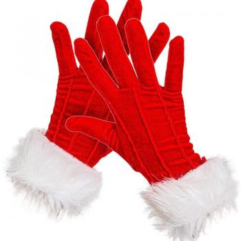 Guantes Piel Roja Skeleteen Festivo