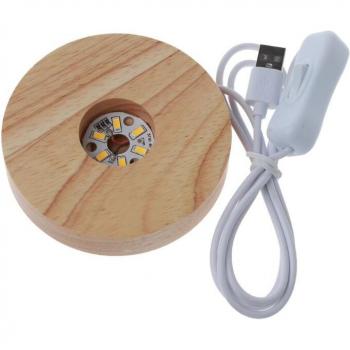 Handcrafted Wooden Night Light Base