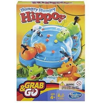 Hasbro Gaming Hungry Hungry Hippos Grab & Go Game