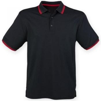 Homme Polo Henbury XS Noir/Rouge – UTRW4752