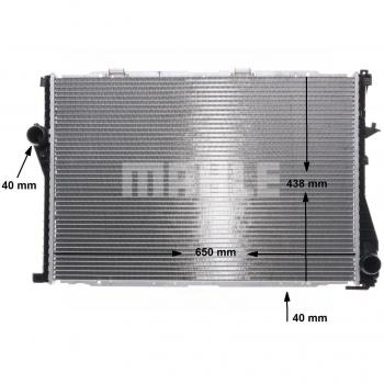 MAHLE ORIGINAL Radiatore motore BEHR Alette di raffreddamento saldate CR 295 000S Radiatore, raffreddamento motore,Radiatore acqua BMW