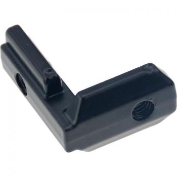 Soporte Esquina L (Negro) con Tornillo y Llave – Extrusión 3030 4040