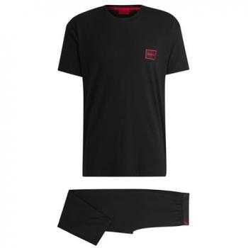 HUGO Herren Pyjama 'Logo' Schwarz Größe S