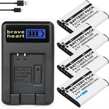 Cargador Tipo-C LI‑50B Olympus MJU 1010 / MJU 1020