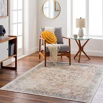 Tappeto Orientale Surya 200x275 cm Lavabile Marrone e Avorio