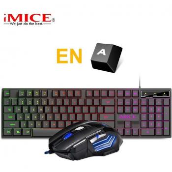 Ratón y Teclado PC RGB 104 Ruso con Cable