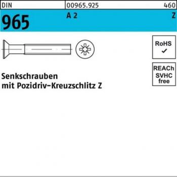 Nobrand Senkschraube PZ M1,6x6mm A2 2000er Pack