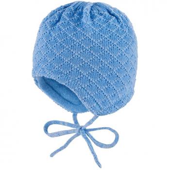 Maximo gorro para bebés, costura exterior, lazo, patrón de rombos, sombrero infantil, azul (Robbia Blue 15), 43 cm