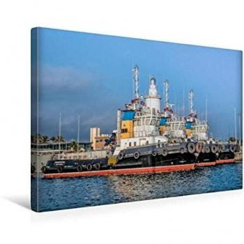 Hafen‑Leinwand 45 × 30 cm – Premium‑Textil von CALVENDO & Peter Roder