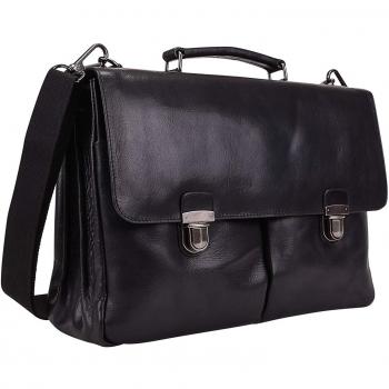 Leonhard Heyden Roma Ledertasche für Arbeitsweg – 41 cm, Laptopfach