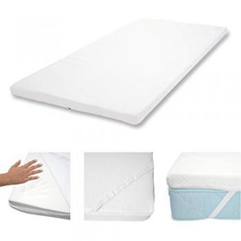 Surmatelas 90 × 200 cm en mousse visco HWC‑E63 – épaisseur 6 cm