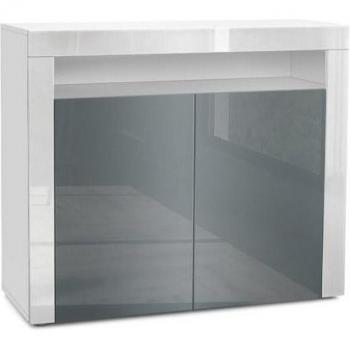 Buffet contemporain Valencia en Blanc et Gris