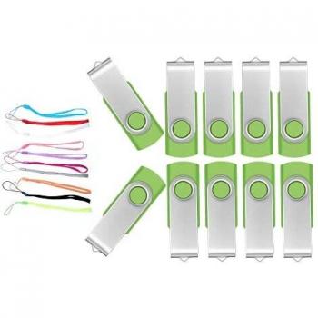 Penne USB 8GB Verde con Cordin – Set da 10 unità