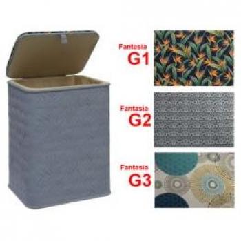 Cesta portabiancheria Glicina Lt.55 in legno