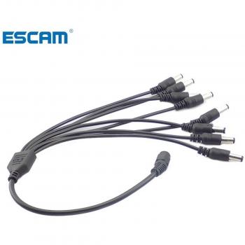 Adaptador de fuente de alimentación 12V hembra a varios machos 2.1*5.5mm