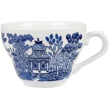 Churchill Blue Willow Ceramic Teacup – 6.8 Oz