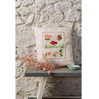 Vintage Begonie Kissen Set (Stickpackung) – 35 cm × 35 cm