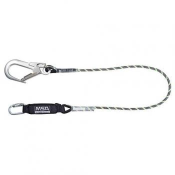 MSA Energy Absorbing Lanyard, 1.8m, Kernmantel Rope, Single Leg, Steel Twist Lock