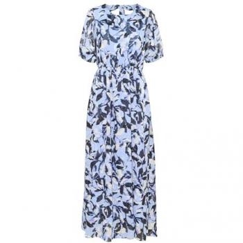KAFFE Damen-Elina Maxi‑Kleid – Blau, 46