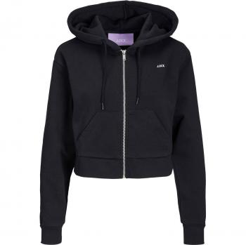 Felpa con zip Abbie JJXX Nera / Stampa Bianca S