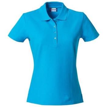 Clique Damen Baumwollpoloshirt, Türkis, M