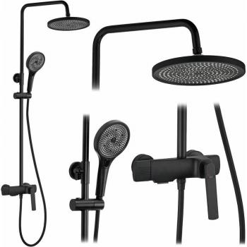 Rea Kit Douche Noir Mat 17x25x135,5