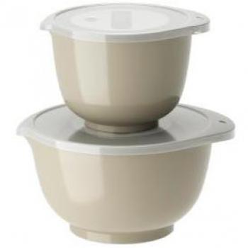 Rosti NUOVO Set di 4 pezzi Margrethe 1,5 + 3 litri di humus, Ciotola + Scodella, Marrone