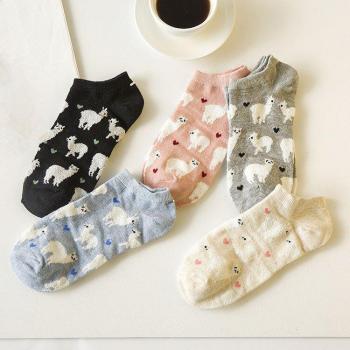 Cute Short Socks with Cartoon Animals for Women