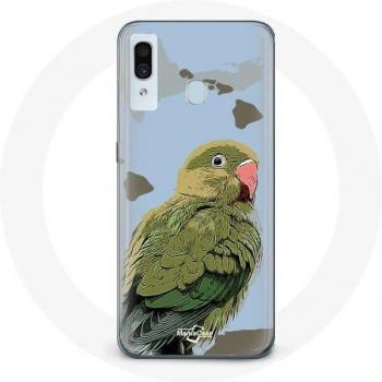 Coque pour Samsung Galaxy A40 Perruches Vert