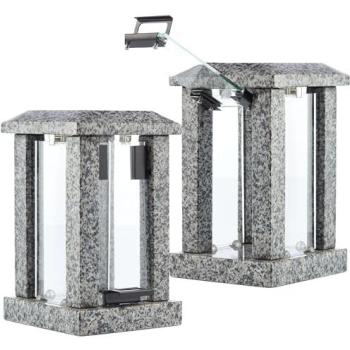 Granite Memorial Lantern – Grey Edition