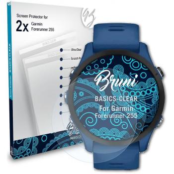 Película Cristal Claro Bruni Compatibles con Garmin Forerunner 255 (Paquete de 2)