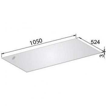 Boîtier en verre cristal truffe Keuco Edition 11 1052 x 524 x 3 mm