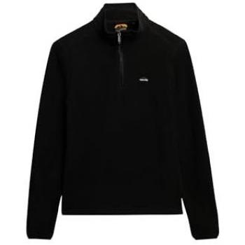 Superdry Felpa Mezza Zip Fleece Nera
