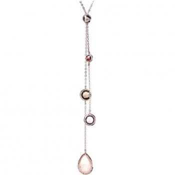 Meghan 66 cm – Collar Les Trésors De Lily R0817 en plata (rodio) tono rosa/violeta