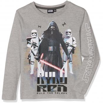 Camiseta Star Wars 160531, Color Gris, Para Niños, 8 Años
