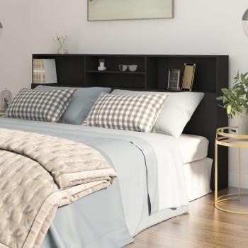 VIDAXL Testiera con Contenitore e armadi, Schienale del letto Nero 200x19x103,5 cm