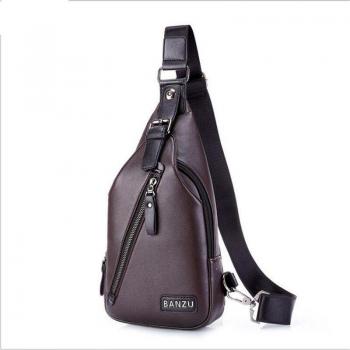 Bolso de bandolera abierta antirrobo para mujer, mochila de pecho y cartera de viaje en PU
