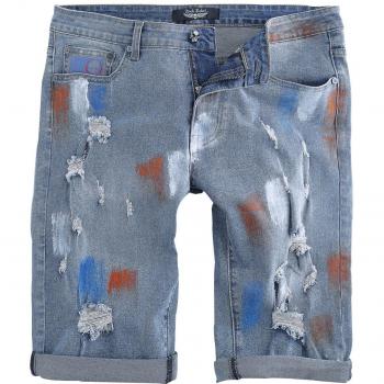 EMP Rock Rebel – Short Délavé Bleu pour Hommes, 31‑36