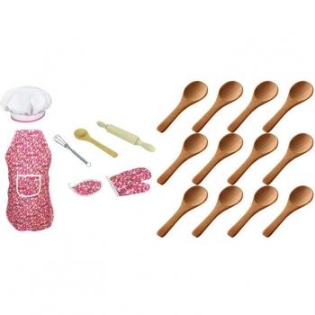 Set Completo de Cocina para Niños con Cucharas de Madera