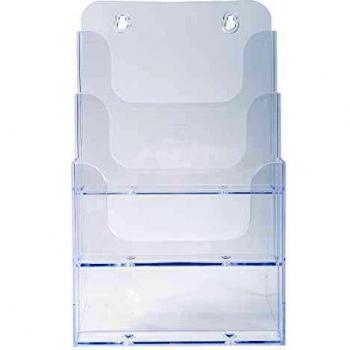 Triple distributeur pour documents cristal A5