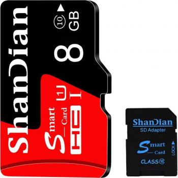 SHANDIAN Red TF Smart SD Car CD Player with Memory Capacity Expansion