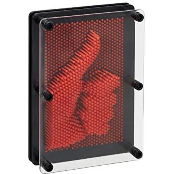 Red Retro 3D Pin Board – Planche à clous enfantine, 13 cm × 18 cm