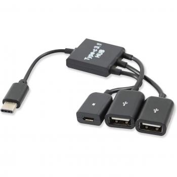 Expansor USB Tipo-C 3.1 con Puertos USB-A y Micro USB