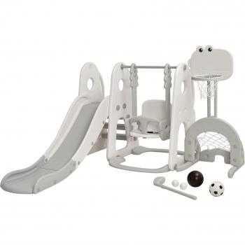 Gioco 6 in 1 con Scivolo, Canestro e Altalena