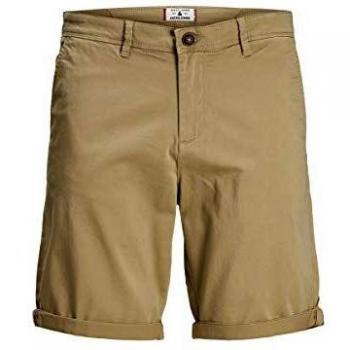 Jack & Jones Jjibowie Jjshorts Sólido Sa STS Pantalones Cortos Chinos, Caqui, L para Hombre