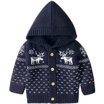 Baby Boys Girls Christmas Deer Sweater 0-18M