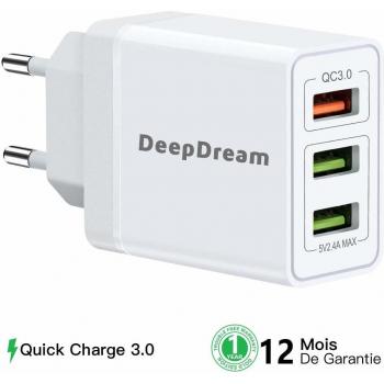 Chargeur Secteur USB 3 Ports 30W DeepDream
