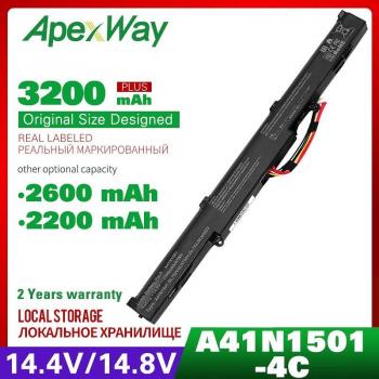 ApexWay 4-Cell Laptop Battery for Asus N552V