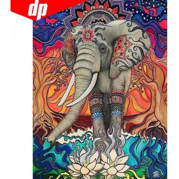 Cross Stitch Elephant Rhinestone Art