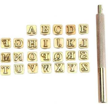 26pcs Metal Alphabet Stamps for Wood and Leather